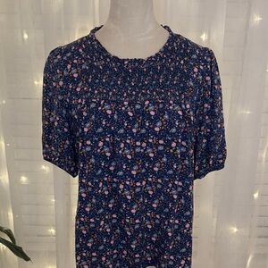 Knox Rose Blue Floral Blouse